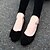 baratos Sapatilhas de mulher-Feminino Sapatos Camurça Primavera Verão Outono Inverno Conforto Rasteiro Laço Para Casual Social Preto Azul Rosa claro Vinho