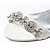 cheap Women&#039;s Heels-Women&#039;s Low Heel Wedding Dress Party &amp; Evening Crystal Silk Summer Ivory