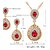 cheap Jewelry Sets-Jewelry Set Pendant Necklace Pear Cut Solitaire Drop Party Fashion Cubic Zirconia Rose Gold Plated Earrings Jewelry Red / Green / Blue For Party Special Occasion Anniversary Birthday Engagement Gift