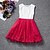 cheap Dresses-Girls&#039; Lace Jacquard Sleeveless Polyester Dress Fuchsia