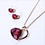 cheap Jewelry Sets-Crystal Jewelry Set - Heart, Love Party, Fashion Include Red For Party Special Occasion Anniversary