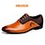 cheap Men&#039;s Oxfords-Men&#039;s Low Heel Comfort Casual Office &amp; Career Lace-up Leather Fall Winter Black / Orange / Brown