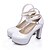 cheap Women&#039;s Heels-Women&#039;s Shoes Patent Leather Spring / Summer Chunky Heel / Platform Buckle White / Black / Purple / Dress