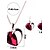 cheap Jewelry Sets-Crystal Jewelry Set - Heart, Love Party, Fashion Include Red For Party Special Occasion Anniversary