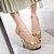 cheap Women&#039;s Heels-Women&#039;s Wedding Shoes Heels / Peep Toe Sandals Wedding / Dress Pink / White / Gold
