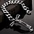 cheap Bracelets-Maya Fashion Personality Human Body Cross Men Stainless Steel Chain &amp; Link Bracelets(Black)(1Pcs)