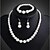 cheap Jewelry Sets-Women&#039;s Pearl Jewelry Set Drop Earrings Chains Ladies Party Elegant Link / Chain Bridal Pearl Silver Plated Earrings Jewelry White For Wedding Party Special Occasion Anniversary Birthday Gift