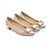abordables Tacones de mujer-Mujer Zapatos Semicuero Primavera Otoño Tacón Bajo Para Casual Plata Gris Rosa
