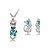 cheap Jewelry Sets-Women&#039;s Crystal Jewelry Set - Crystal Include Rose / Green / Blue For Wedding Party Birthday / Earrings / Necklace