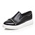 cheap Women&#039;s Slip-Ons &amp; Loafers-Women&#039;s Shoes Flat Heel Comfort / Round Toe Loafers Outdoor / Casual Black / Silver