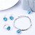 cheap Jewelry Sets-Women&#039;s Crystal Jewelry Set - Crystal Heart Include Blue / Pink / Dark Purple For Wedding / Party / Birthday / 4pcs / Rings / Earrings / Necklace / Bracelets &amp; Bangles