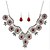 cheap Jewelry Sets-Jewelry Set Flower Party Vintage European Fashion Carved Cubic Zirconia Earrings Jewelry For Party Special Occasion Anniversary Birthday Gift 1 set / Necklace