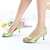 baratos Sandálias de mulher-Mulheres Sapatos Courino Primavera / Verão Salto Agulha Combinação Azul / Rosa claro / Coral