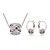 cheap Jewelry Sets-Women&#039;s Crystal Jewelry Set - Crystal Include Rose / Blue / Rainbow For Wedding / Party / Birthday / Earrings / Necklace