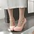 preiswerte Absatzschuhe für Damen-Damen Schuhe Kunstleder Frühling Sommer Herbst Stöckelabsatz Plattform Quaste für Normal Kleid Schwarz Blau Rosa Mandelfarben