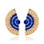 cheap Earrings-Earring Stud Earrings Jewelry Wedding / Party / Daily Alloy 1 pair Dark Blue / Gold