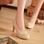 baratos Sapatos de Salto Alto de mulher-Feminino Sapatos Courino Primavera Verão Outono Salto Agulha Para Casual Branco Preto Bege