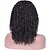 cheap Human Hair Wigs-Human Hair Lace Wig Afro Kinky Curly U Part 100% Hand Tied African American Wig Natural Hairline 130% Density Dark Black Black Dark Brown