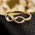 cheap Rings-Women&#039;s Band Ring - Zircon, Gold Plated Infinity 6 / 7 / 8 / 9 Golden For Wedding Party Daily