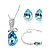 cheap Jewelry Sets-Women&#039;s Crystal Jewelry Set - Crystal Love Fashion Include Crystal Bracelet Crystal Earrings Crystal Jewelry Set Red / Green / Blue For Wedding Party Birthday / Crystal Necklace / Necklace