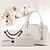 cheap Bag Sets-Women&#039;s Bags PU(Polyurethane) Tote / Clutch / Wallet 3 Pcs Purse Set Solid Colored White / Black / Blue / Bag Sets / Bag Set