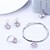 cheap Jewelry Sets-Women&#039;s Crystal Jewelry Set - Crystal Heart Include Blue / Pink / Dark Purple For Wedding / Party / Birthday / 4pcs / Rings / Earrings / Necklace / Bracelets &amp; Bangles