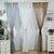cheap Sheer Curtains-Grommet Top Two Panels Curtain European , Solid Bedroom Polyester Material Sheer Curtains Shades Home Decoration For Window