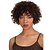 preiswerte Trendige synthetische Perücken-Synthetische Perücken Locken Locken Perücke Kurz Braun Synthetische Haare Damen Afro-amerikanische Perücke Braun