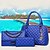 cheap Bag Sets-Women&#039;s Bags PU(Polyurethane) Tote / Clutch / Wallet 3 Pcs Purse Set Solid Colored White / Black / Blue / Bag Sets / Bag Set