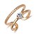 olcso Divatos gyűrű-Női Nyilatkozat gyűrű gyűrű Gyémánt Kocka cirkónia apró gyémánt Aranyozott Ezüst Cirkonium hölgyek Esküvő Parti Ékszerek Mértani Állítható