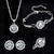 cheap Jewelry Sets-Jewelry Set Necklace For Women&#039;s Synthetic Diamond Moissanite Party Wedding Birthday Crystal Cubic Zirconia Solitaire Round Cut Halo / Earrings / Bracelet / Ring / Gift / Casual