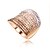 abordables Bague-Femme Anneau Alliance Bague anneau de pouce Zircon petit diamant Doré Zircon dames Mode Mariage Soirée Bijoux