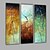 cheap Top Artists&#039; Oil paitings-Hand-Painted People Vertical Panoramic, Modern Canvas Oil Painting Home Decoration Three Panels