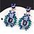 cheap Earrings-Women&#039;s Sapphire Crystal Drop Earrings Solitaire Emerald Cut Ladies Luxury Elegant everyday fancy Cubic Zirconia Earrings Jewelry Blue For