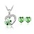 cheap Jewelry Sets-Women&#039;s Crystal Jewelry Set - Crystal Include Red / Green / Blue For Wedding / Party / Birthday / Earrings / Necklace