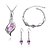 cheap Jewelry Sets-Women&#039;s Jewelry Set - Crystal Include Blue / Pink / Dark Purple For Wedding / Party / Daily / Earrings / Necklace / Bracelets &amp; Bangles