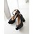 abordables Tacones de mujer-Mujer Zapatos Semicuero Primavera Verano Tacón Cuadrado Plataforma para Casual Oficina y carrera Vestido Blanco Negro Rosa