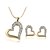 cheap Jewelry Sets-Women&#039;s Crystal Jewelry Set - Crystal Heart Include Silver / Golden For Wedding Party Daily / Earrings / Necklace