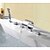 abordables Grifería para lavabos-Moderno Montaje en encimera Cascada Alcachofa incluida with  Válvula Cerámica 5 Orificios Tres manijas cinco hoyos for  Cromo , Grifo de