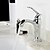 billige Armaturer til badeværelset-Moderne Centersat Roterbar Messing Ventil Enkelt håndtag Et Hul Krom, Håndvasken vandhane