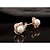 cheap Earrings-Women&#039;s Crystal Stud Earrings Flower Ladies Fashion Pearl Imitation Pearl Cubic Zirconia Earrings Jewelry Rose Gold / Silver For Daily