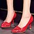 olcso Női magas sarkú cipők-Női Cipő Mikroszálas Glitter Tavasz Nyár Ősz Tűsarok Lyukacsos mert Esküvő Party és Estélyi Ruha Fehér Fekete Ezüst Piros Aranyozott
