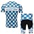 cheap Men&#039;s Clothing Sets-XINTOWN Short Sleeve Cycling Jersey with Shorts - Blue Plaid / Checkered Bike Shorts Jersey Clothing Suit Breathable 3D Pad Quick Dry Ultraviolet Resistant Sweat-wicking Winter Sports Lycra Plaid