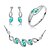cheap Jewelry Sets-Jewelry Set Party Work Casual Fashion Earrings Jewelry Dark Blue / Green / Light Blue For Party Special Occasion Anniversary Birthday Gift / Necklace