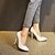 cheap Women&#039;s Heels-Women&#039;s Shoes Leatherette Spring Summer Fall Stiletto Heel For Casual Dress Office &amp; Career White Black