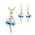 cheap Jewelry Sets-Women&#039;s Crystal Jewelry Set - Crystal Include Green / Blue / Golden For Wedding / Party / Daily / Earrings / Necklace