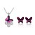 cheap Jewelry Sets-Women&#039;s Crystal Jewelry Set - Crystal Include Black / Purple For Wedding Party Birthday / Earrings / Necklace