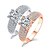 cheap Rings-Women&#039;s Statement Ring Cubic Zirconia Golden Silver Zircon Wedding Party Jewelry