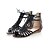 cheap Women&#039;s Sandals-Women&#039;s Shoes Leatherette Summer Low Heel Lace-up Zipper for Casual Dress Black Beige Brown