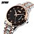 abordables Montres Tendance-SKMEI Homme Montres de luxe Montre Quartz dames Etanche Calendrier Analogique Blanche Noir Bleu / Deux ans / Acier Inoxydable / Acier Inoxydable